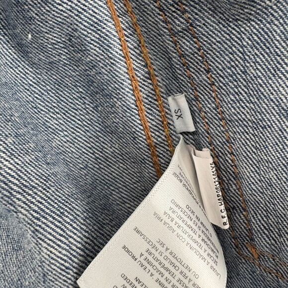 RE/DONE 60's Stoned Shrunken Denim Jacket size XS - Picture 5 of 13